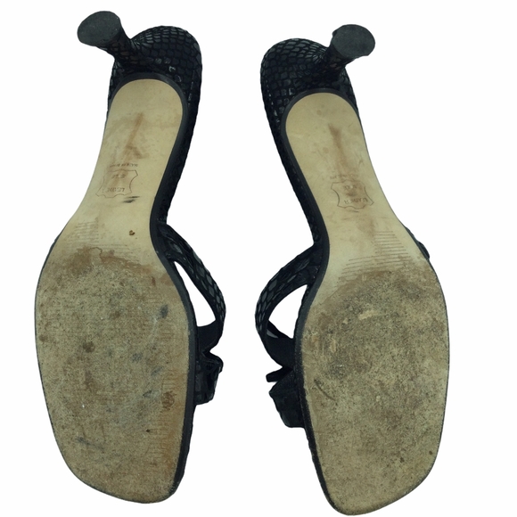 Stuart Weitzman Croc Embossed Leather square toe - Picture 5 of 8